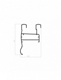 Cadre coulissant avec couvre joint